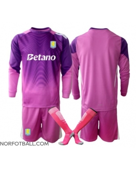 Billige Fotballdrakt Aston Villa Keeper Replika Tredjedraktsett Barn 2025-26 Langermet (med bukser)
